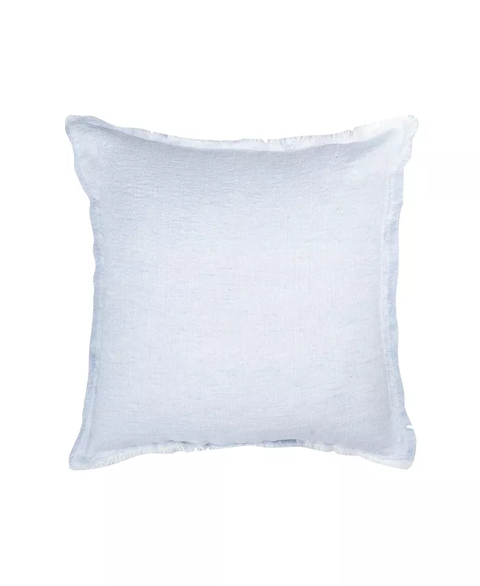 Anaya Home Sky Blue Crossdye Linen Down Throw Pillow