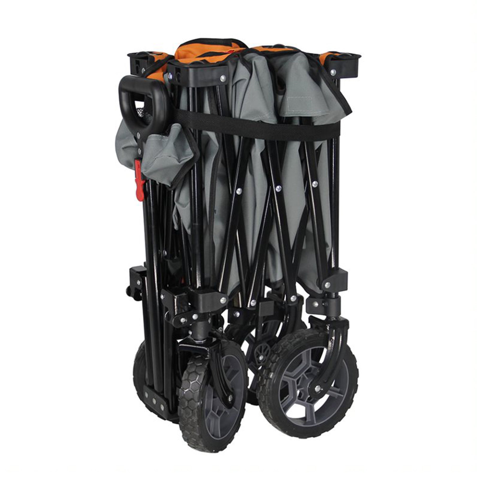 Maxwell Outdoors Nature's Journey Collapsible Camping Wagon， Grey/Orange