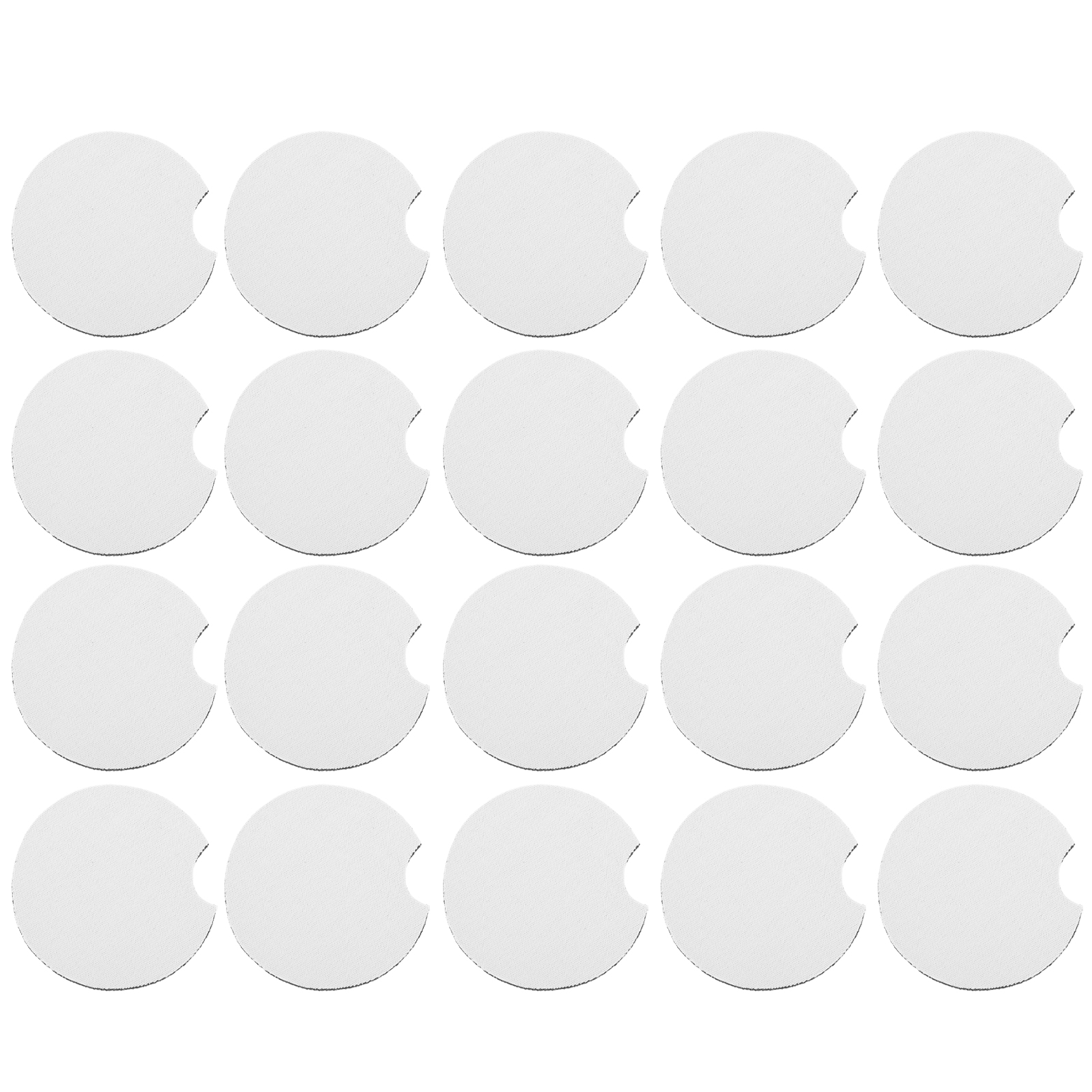 NICEXMAS 20Pcs Convenient Cup Pads Blank Cup Coasters Wear-resistant Sublimation Coasters