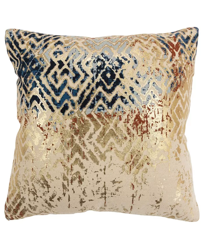 Rizzy Home Geometric Polyester Filled Decorative Pillow， 20