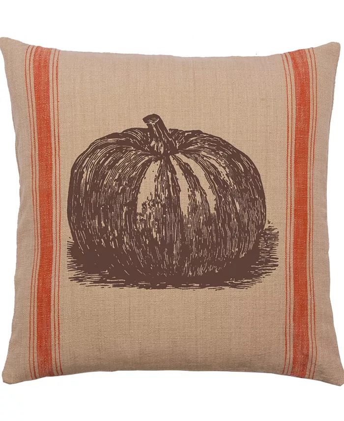 CandF Home Pumpkin Feed Sack Pillow， 20
