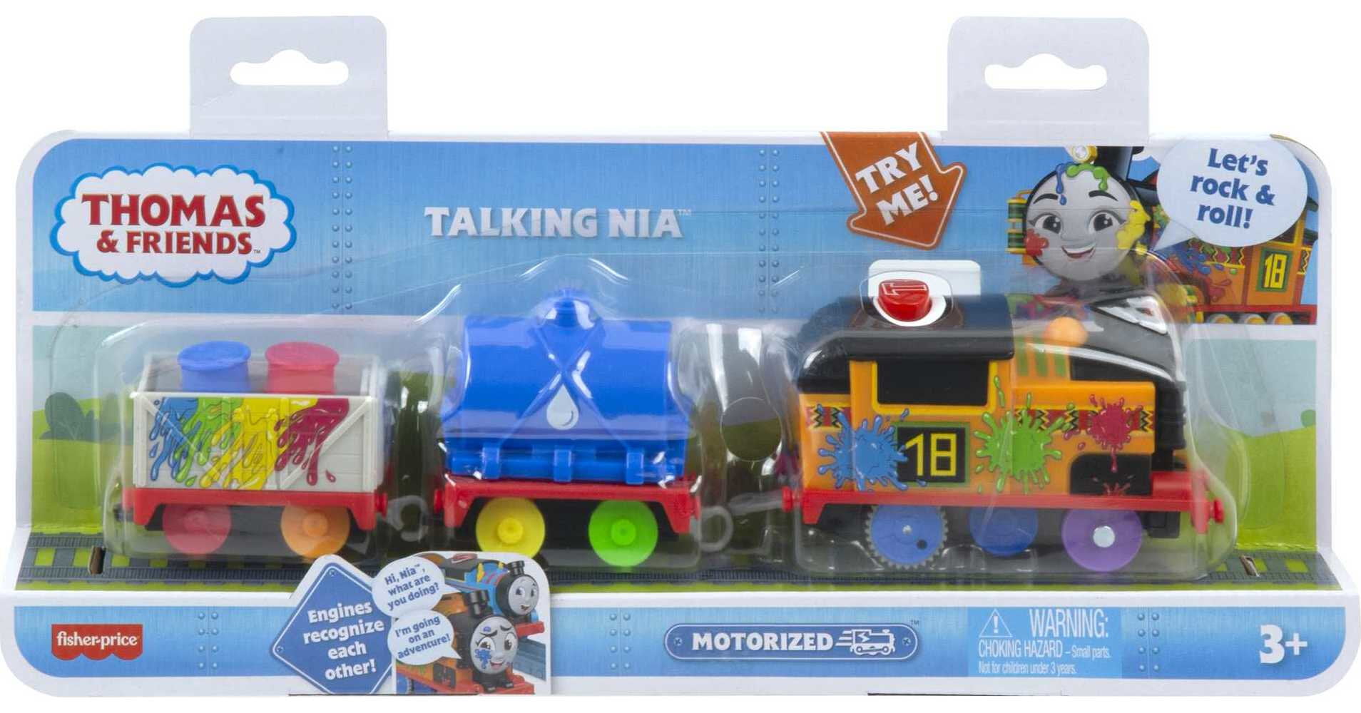 Thomas and Friends Motorized Talking Nia Train with Wobbly Cargo