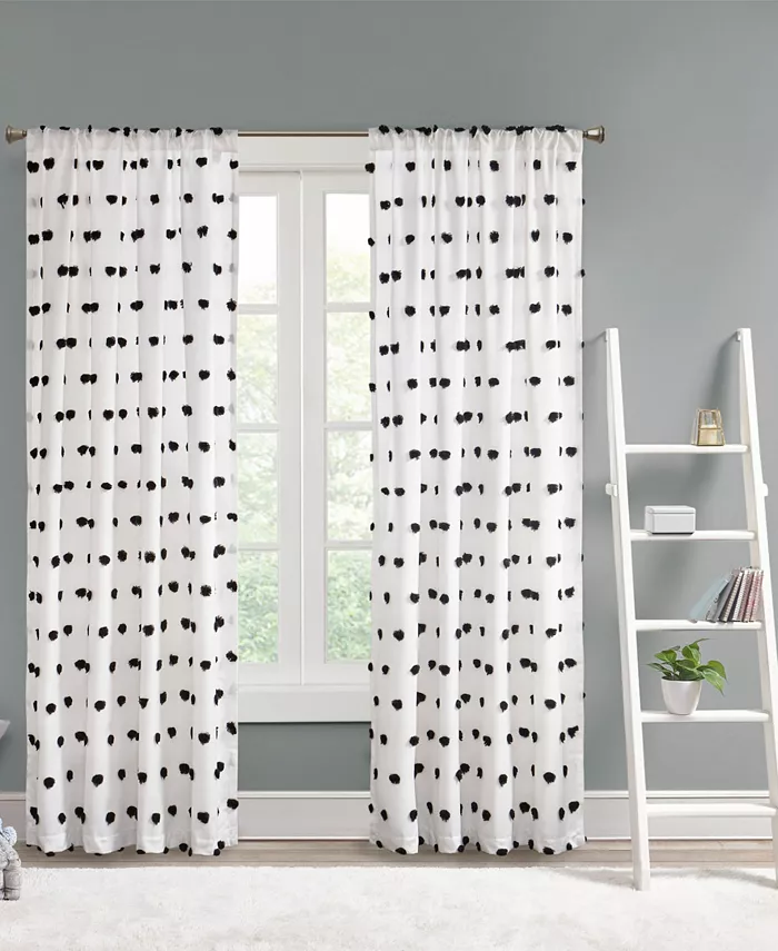 Intelligent Design Sophie Pom Pom Embellished Window Panel， 50
