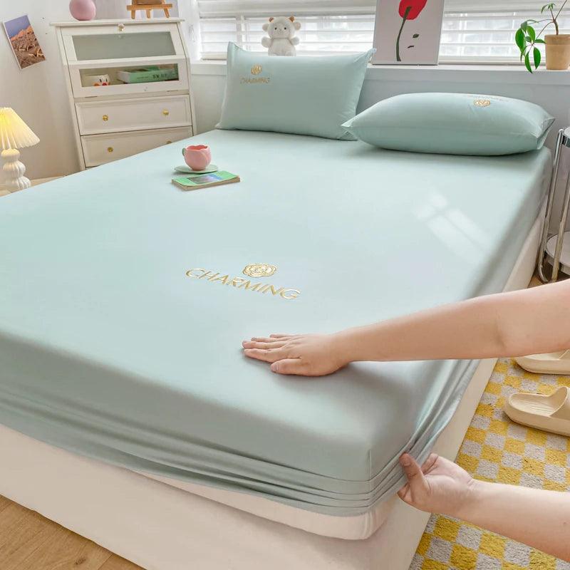 Jogo de Cama CharmeSoberano™ 600 Fios - Algodão Egípcio e Elegância Noturna!