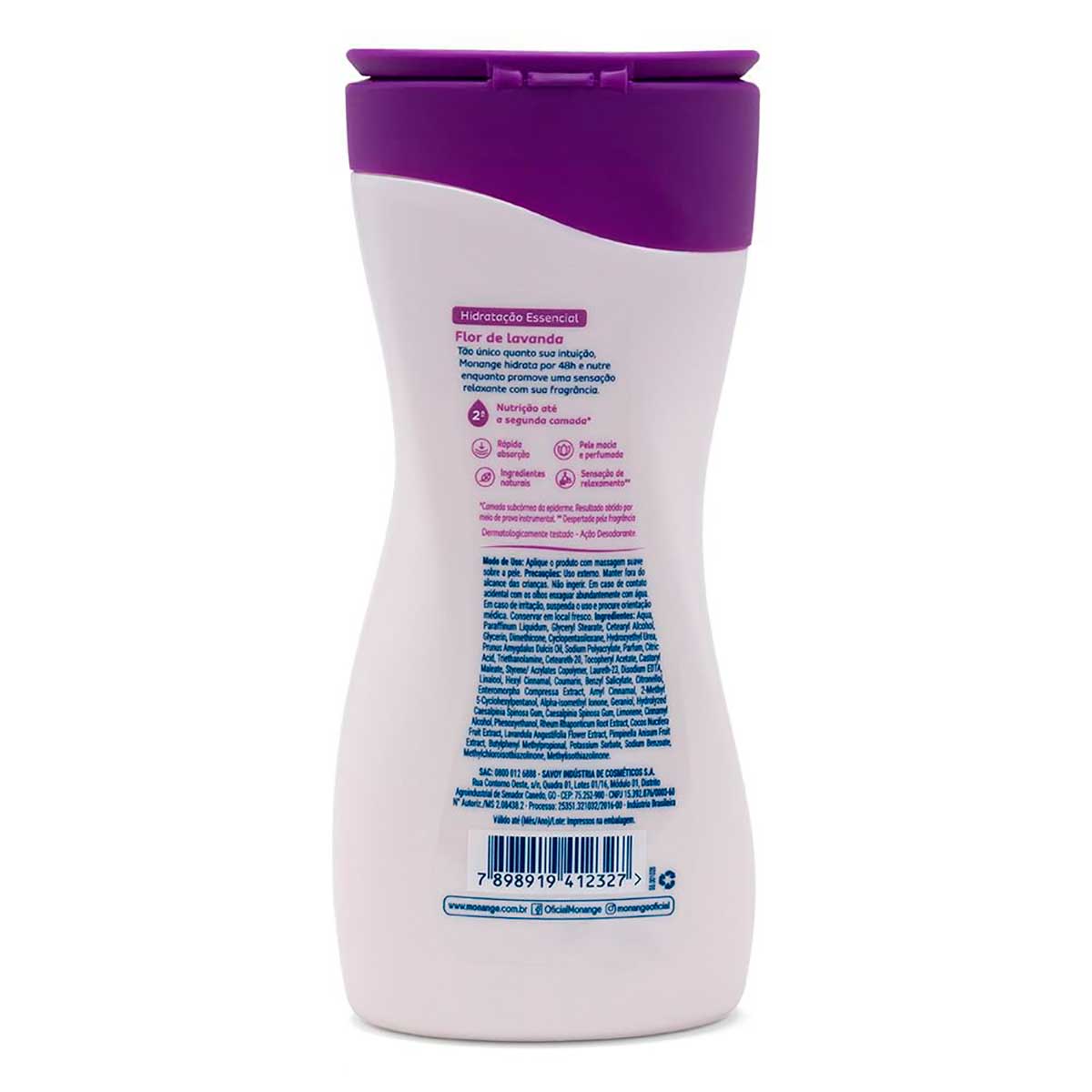 Hidratante Desodorante Monange Hidratacao Nutritiva Flor de Lavanda 200ml