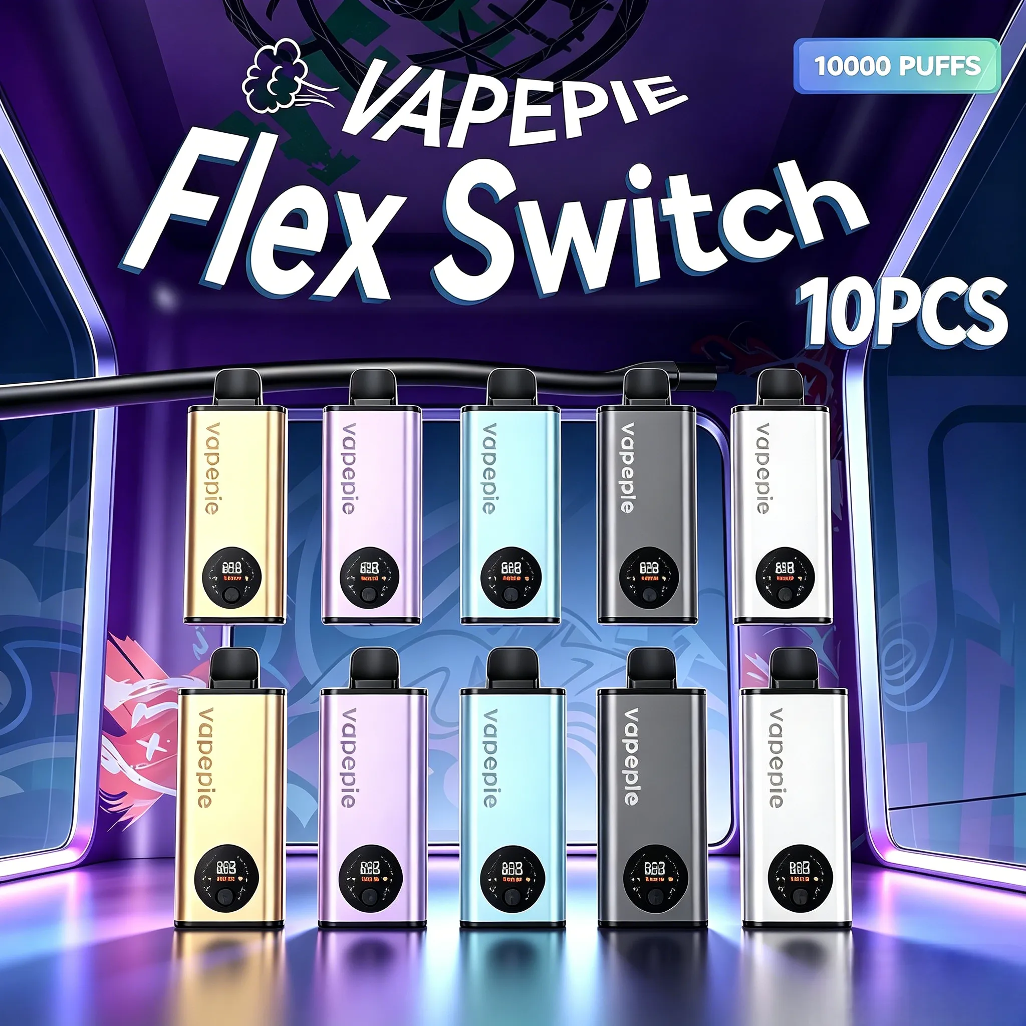 🔥 Sydney Stock 🇦🇺 Vapepie FlexSwitch Pod Kit 10000 Puffs Bundle