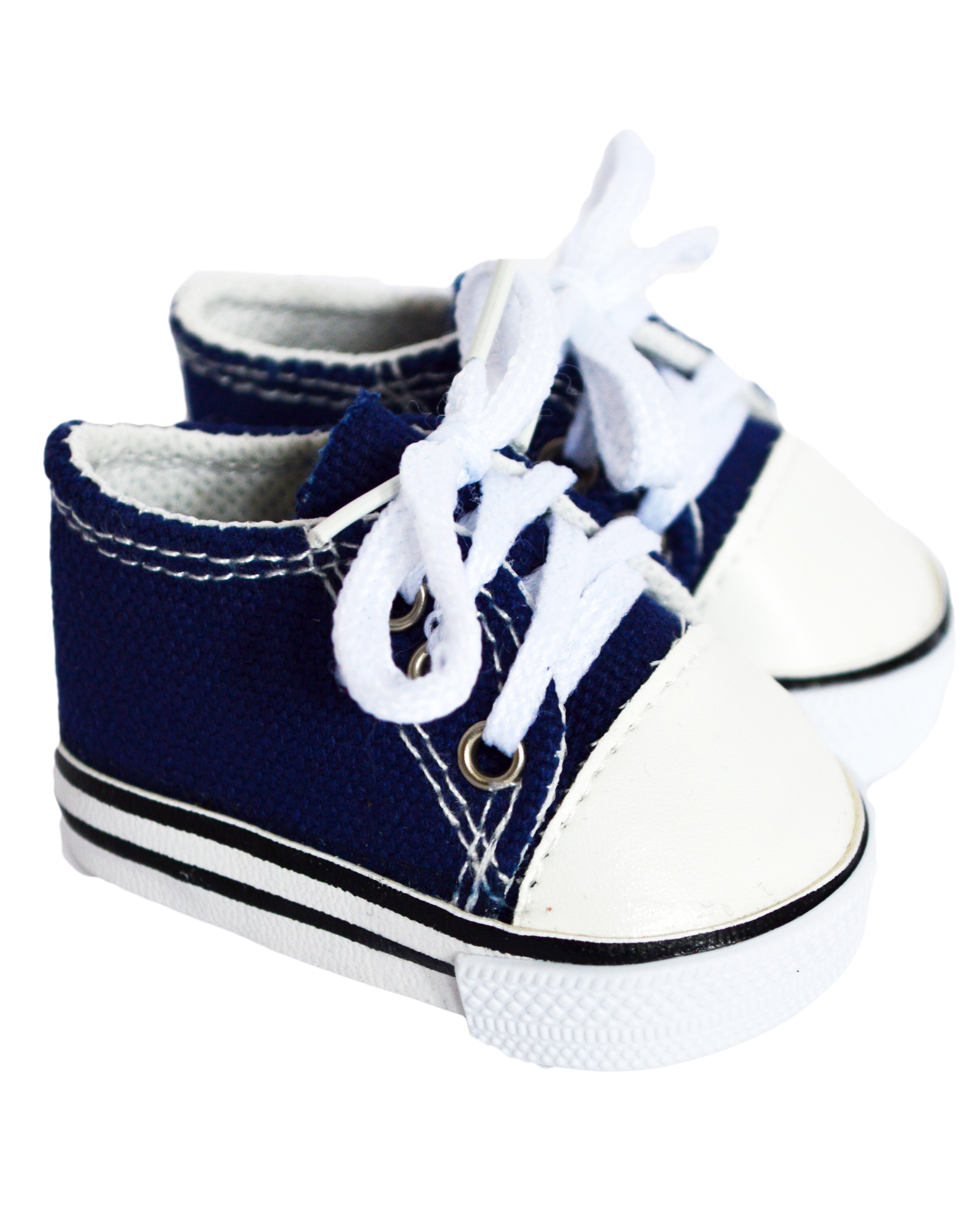 MBD® Black Canvas Tennis Shoes Fits 18 Inch Dolls, 18 Inch Kennedy and Friends Dolls, 15 Inch Baby Dolls- Doll Shoes
