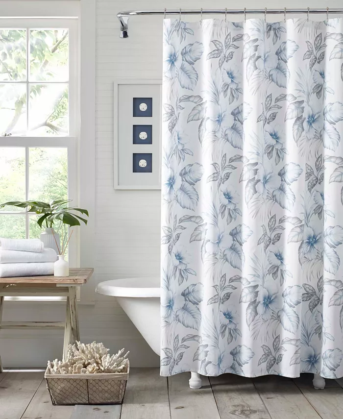 Tommy Bahama Home Tommy Bahama Casablanca Garden Cotton Shower Curtain， 72