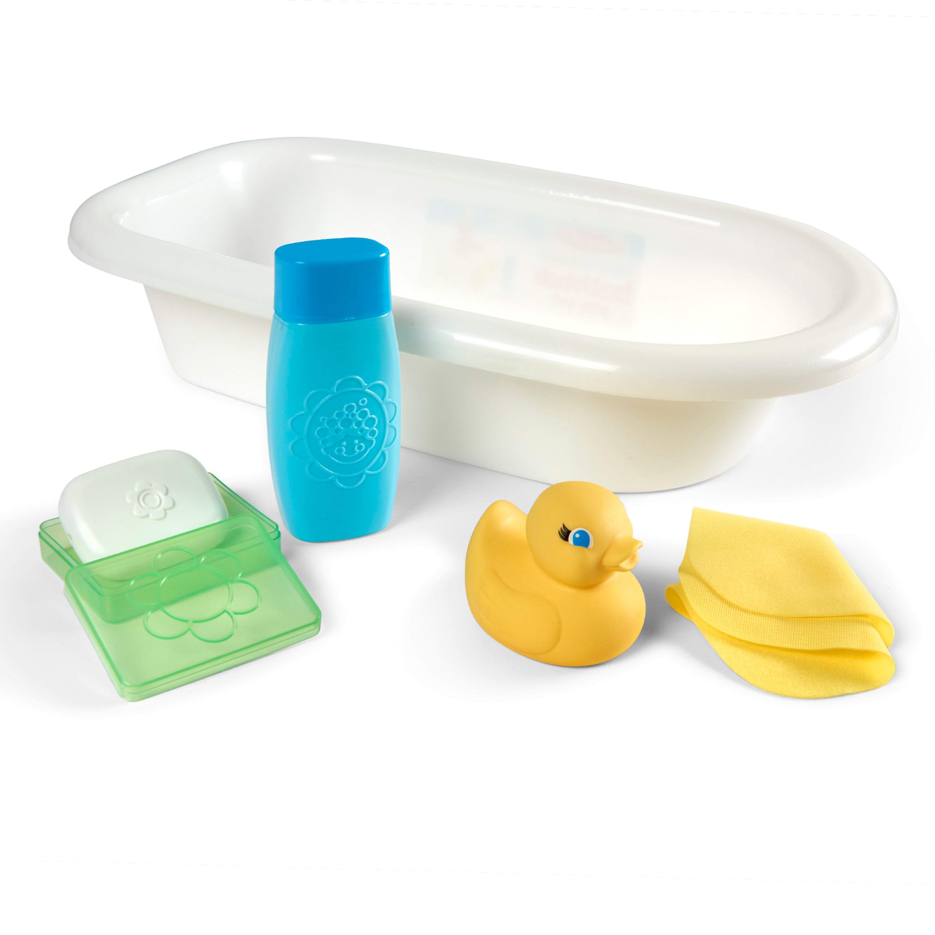 Melissa & Doug Mine to Love Baby Doll Bathtub and Accessories Set (6 pcs) - White