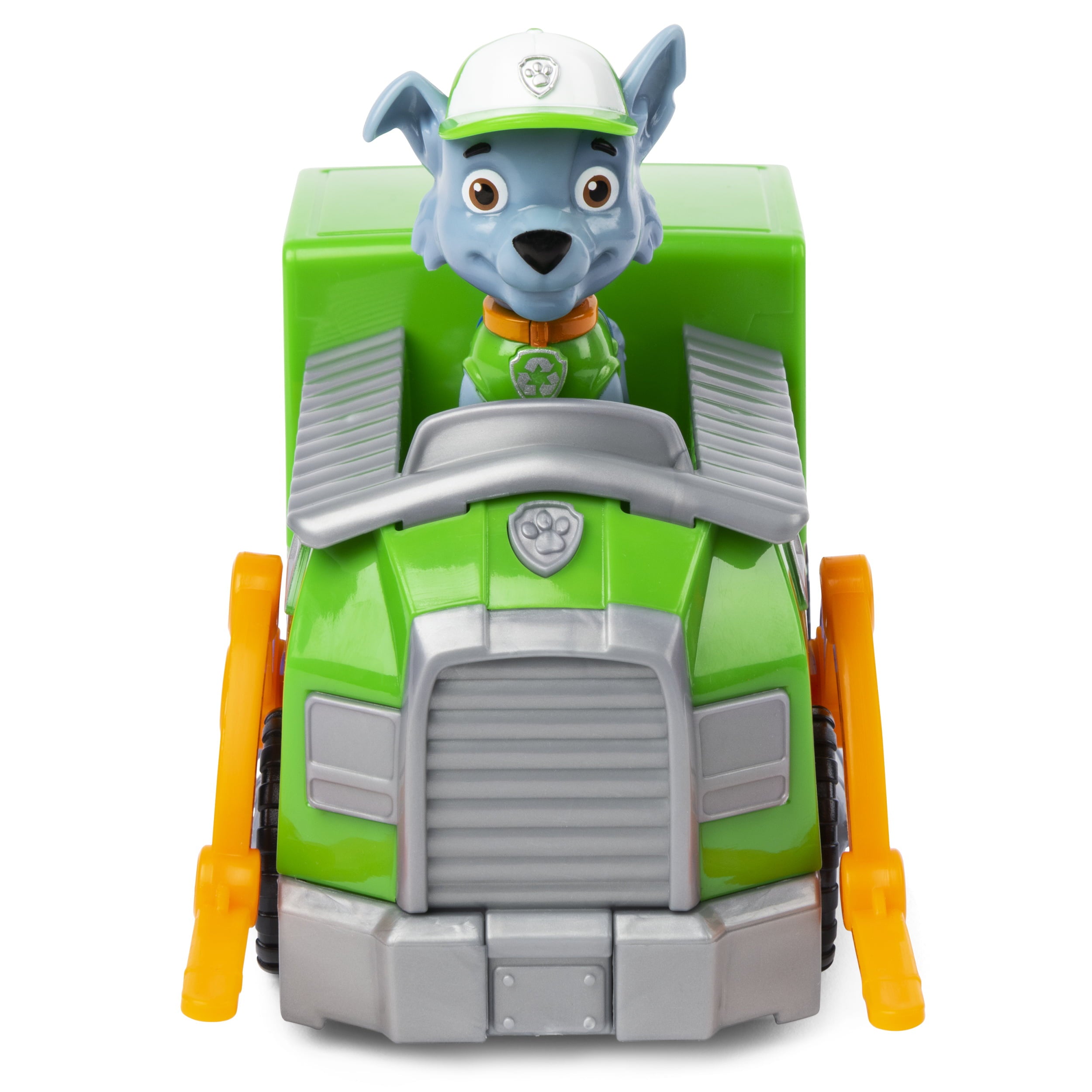 PAW Patrol， Rocky's Recycle Truck Vehicle with Collectible Figure， for Kids Aged 3 and up