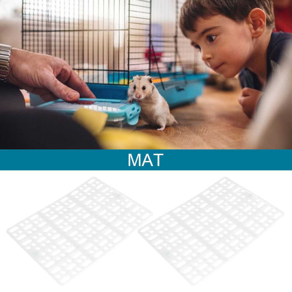 TureClos Anti-slip Pet Feet Mat Plastic Grids Pet Relax Pad Animal Cage Hole Cushion