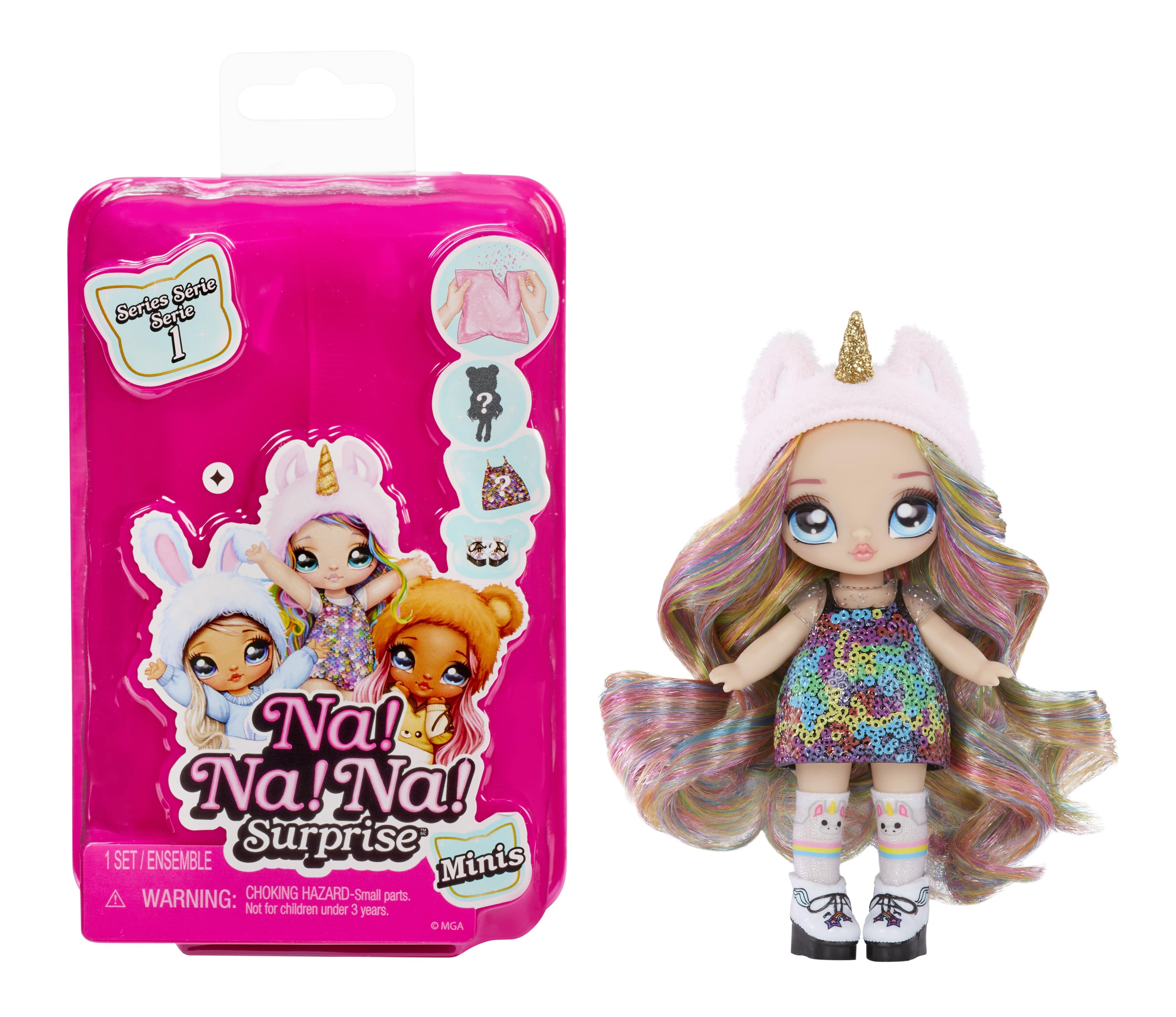 Na Na Na Surprise Minis Series 1 - 4" Fashion Doll - Mystery Packaging with Confetti Surprise, Includes Doll, Outfit, Shoes, Poseable, Great Toy Gift for Kids Girls Boys Ages 5 6 7 8+ Years