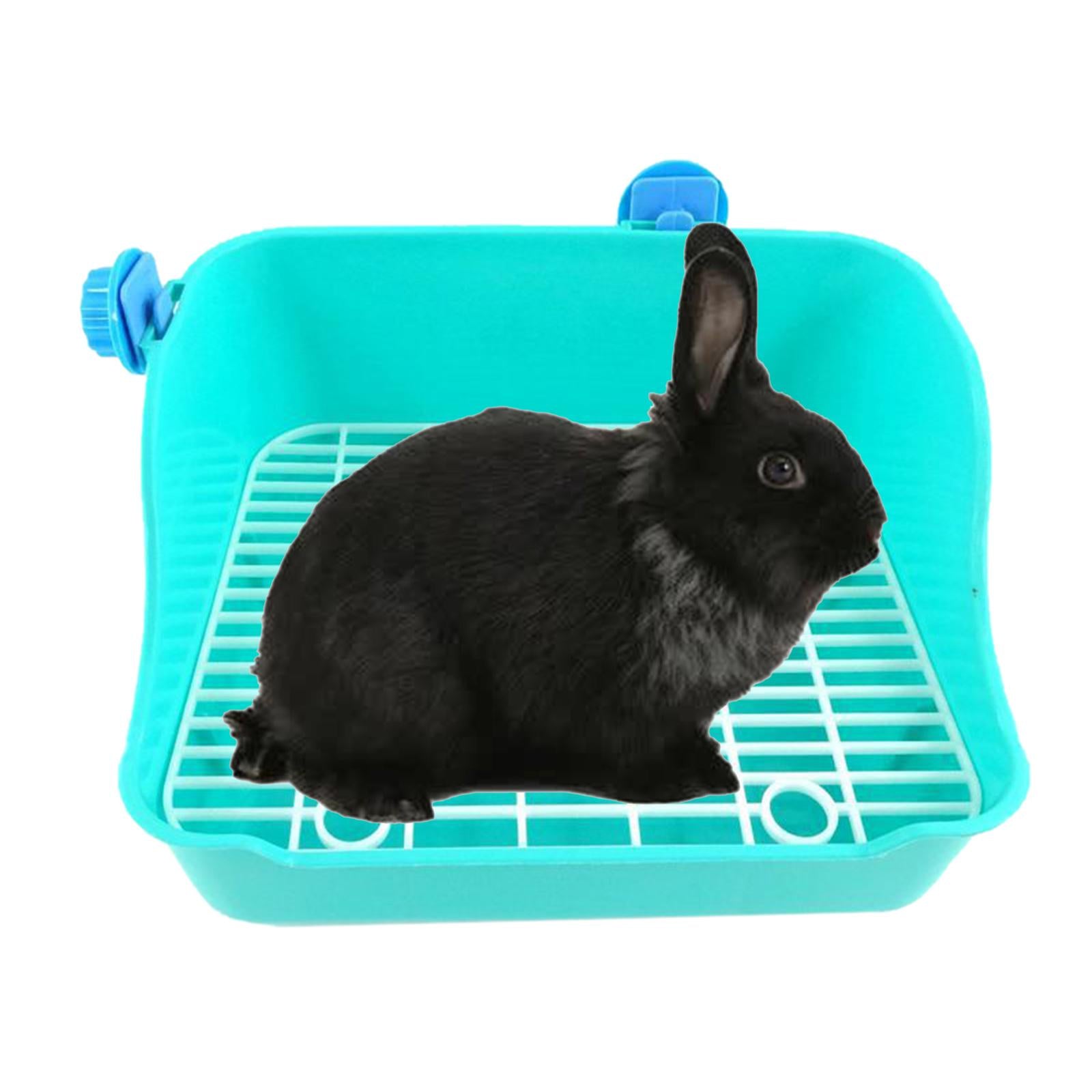 Litter Tray Toilet，Rabbit Litter Box for Cage Corner ，Pet Litter Pan Trainer Bunny Litter Box Cleaner，corner large toilet guinea rats Small Animal，Hamster Chinchilla Ferret Green