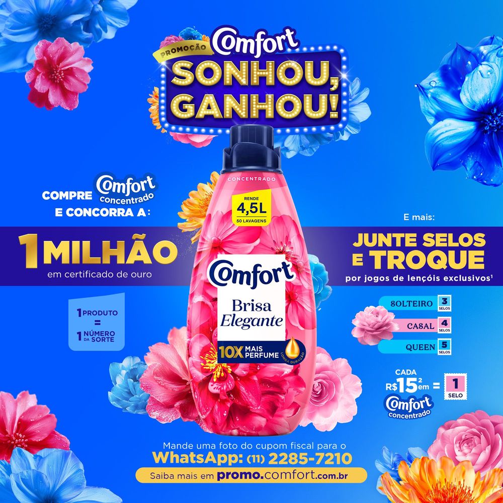 Amaciante Concentrado  Comfort Brisa Elegante 1 L