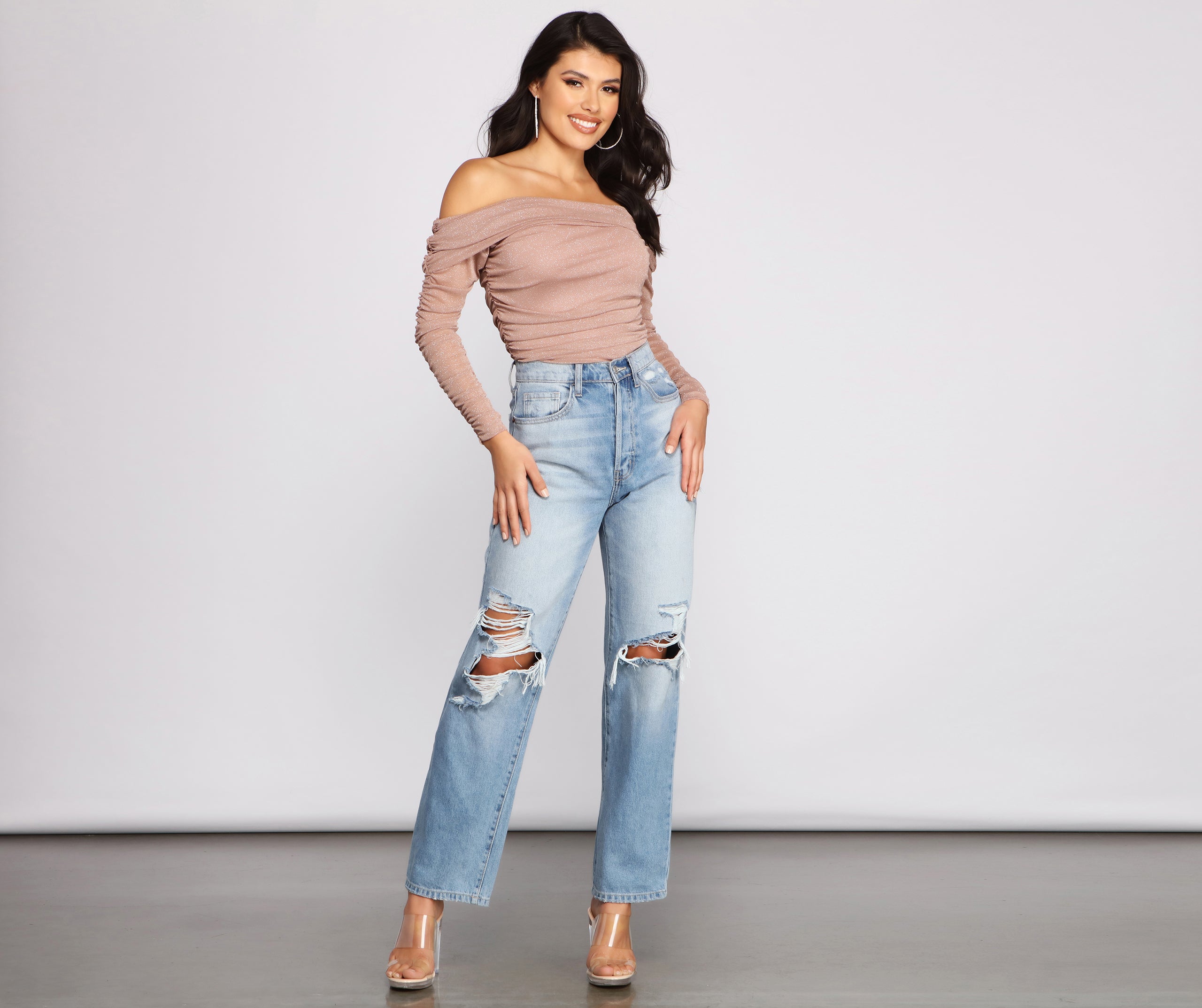 Shimmer Goals Shirred Bodysuit