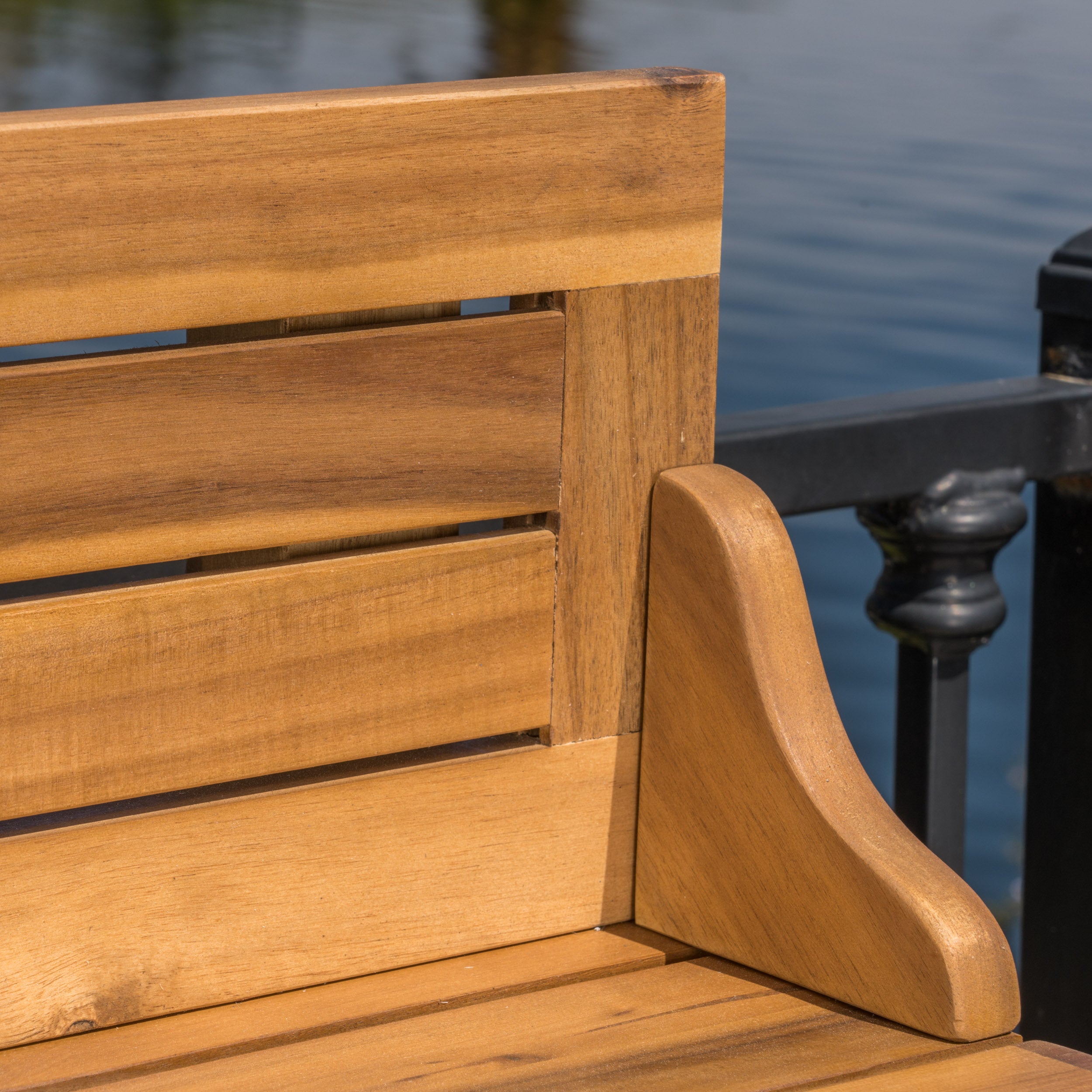 Pensacola Outdoor Acacia Wood Balcony Bar Table