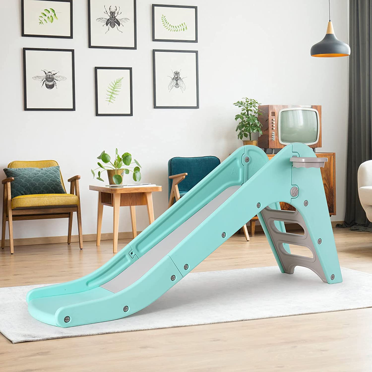 Increkid Kids Slide Indoor Freestanding Slide Climber Toy Playset