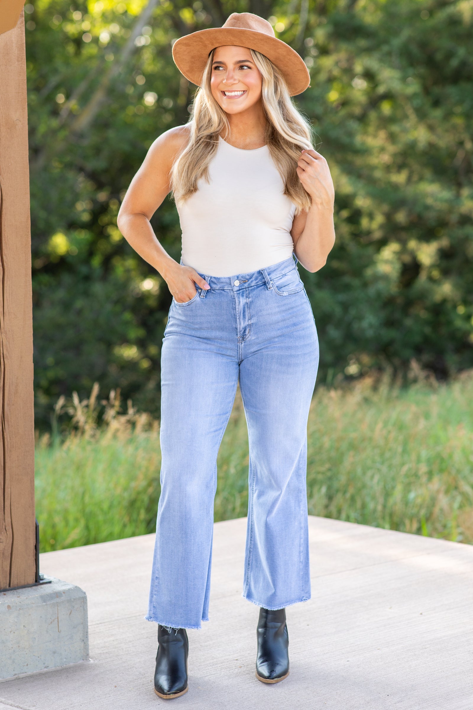 Mica High Rise Wide Leg Jeans