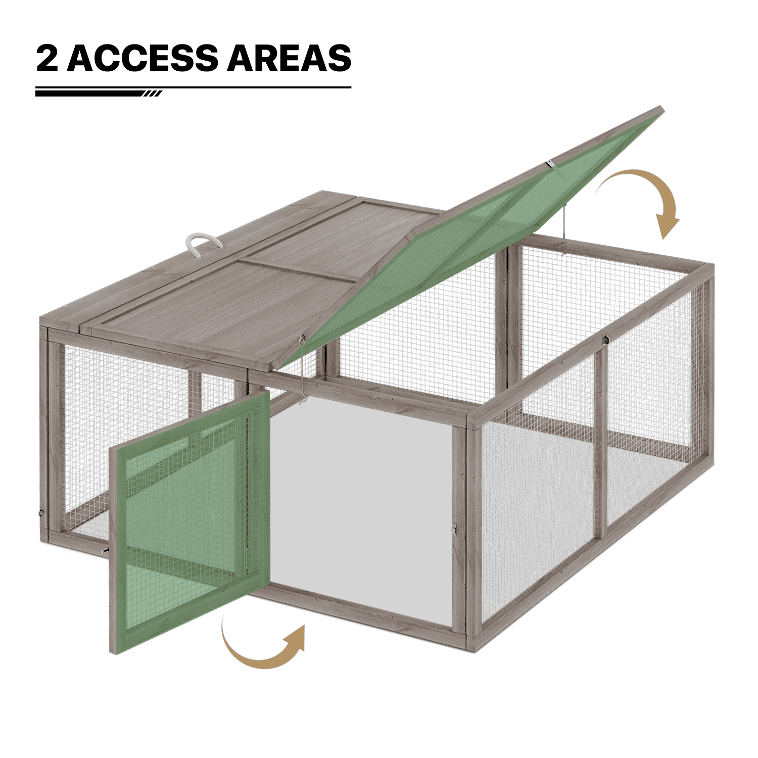 MoNiBloom Chicken Coop Rabbit Hutch， 45.5