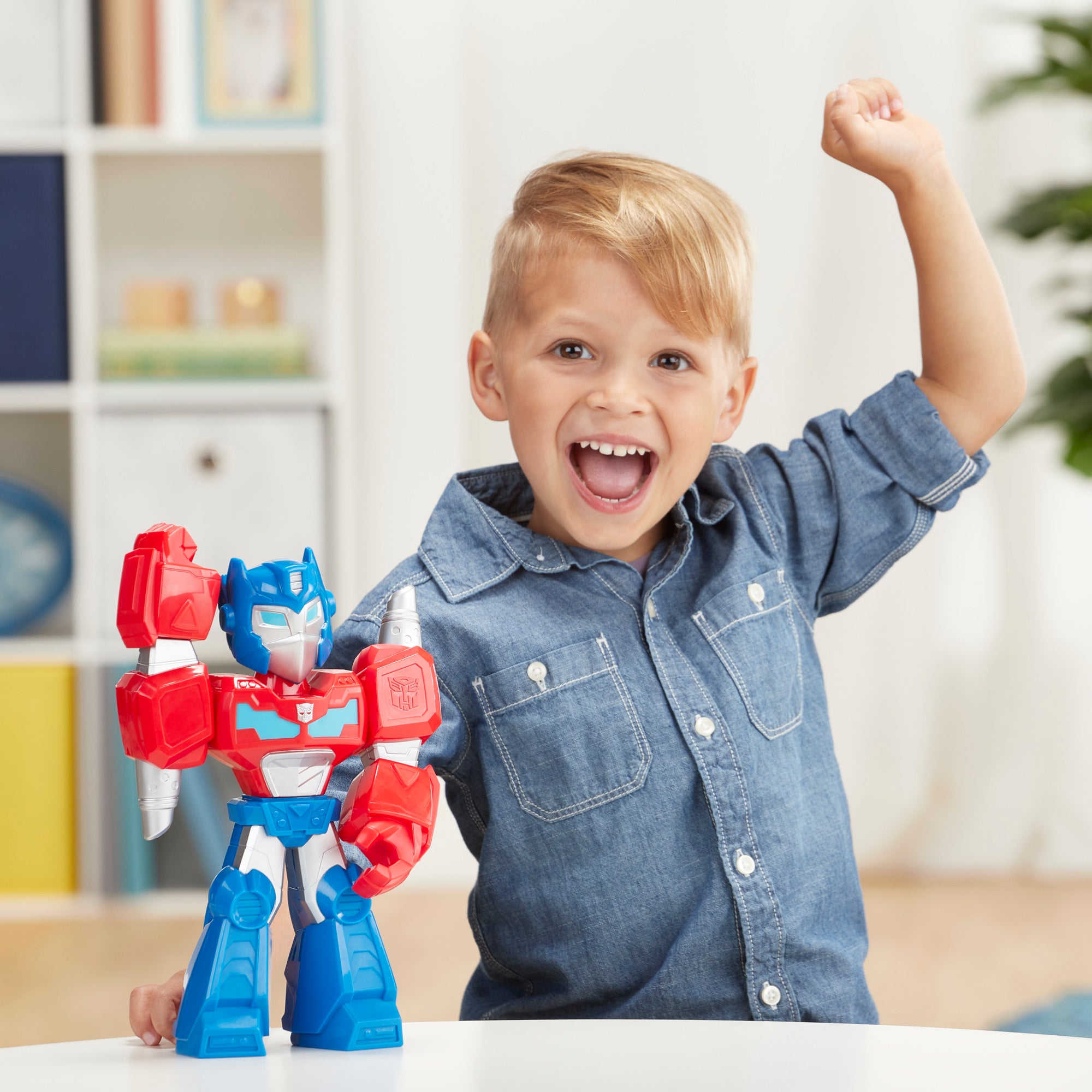 Transformers Rescue Bots Academy Mega Mighties 10-Inch Optimus Prime Action Figure