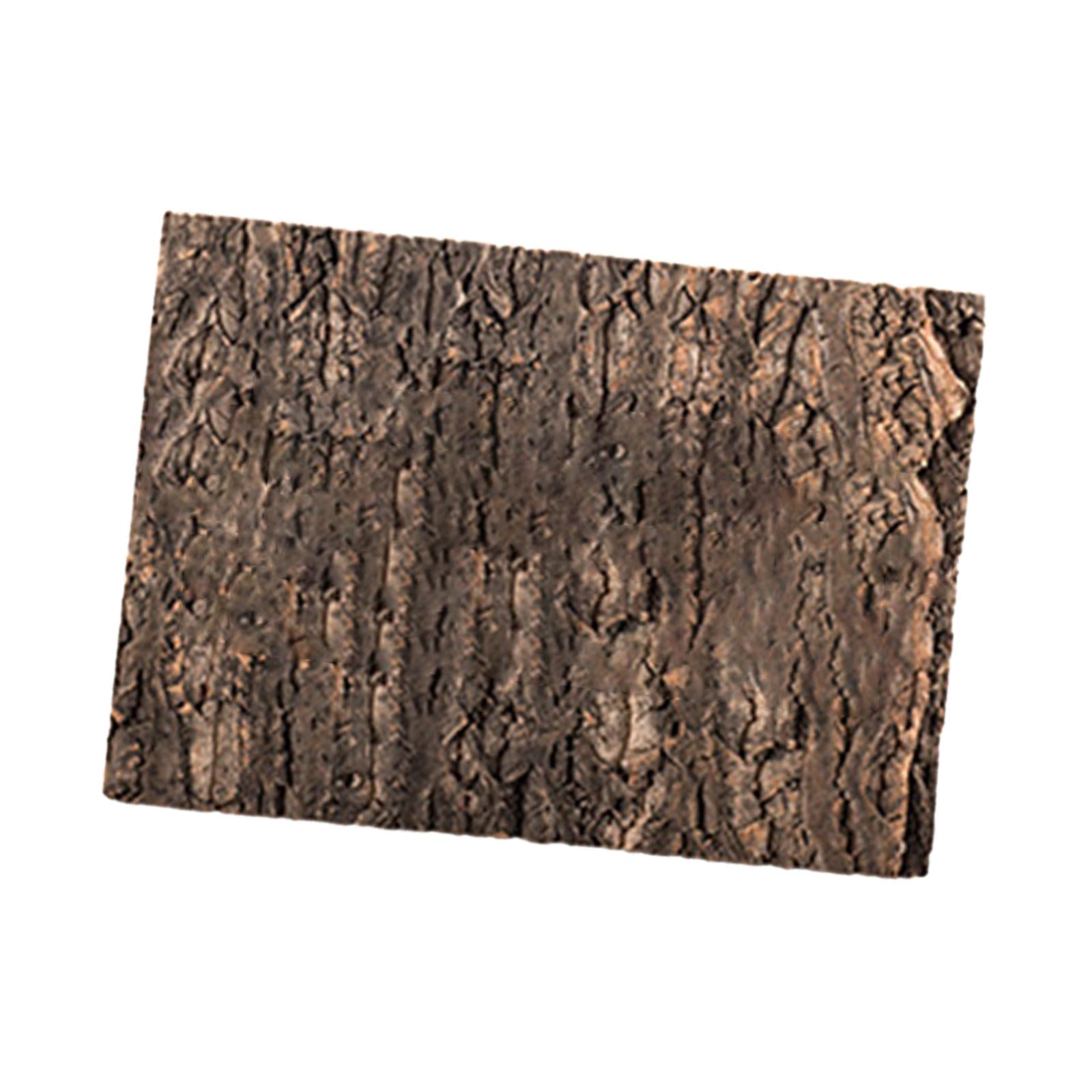 Habitat Climbing Mat Decoration Reusable Reptile Terrarium Background Portable Cork Tile Terrarium Background for Hotel Decoration 18cmx13cm