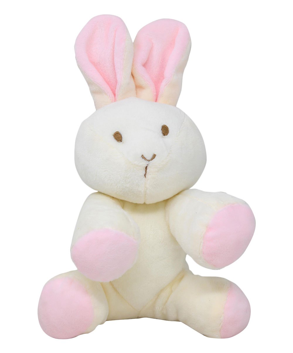 KellyToy / KellyBaby Plush Toy with Rattle - 7-inch Baby Bunny