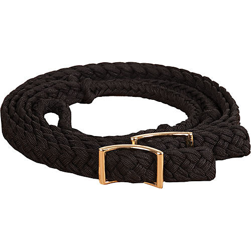 Mustang Nylon Braided Contest Rein Black