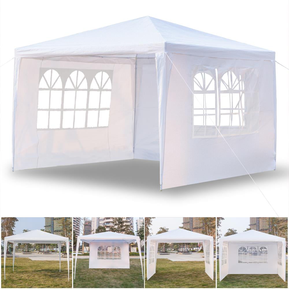 Ktaxon Outdoor 10'x10' updates Canopy Party Wedding Tent Heavy Duty Gazebo Camping Tent BBQ Canopy W/ 3 Sides