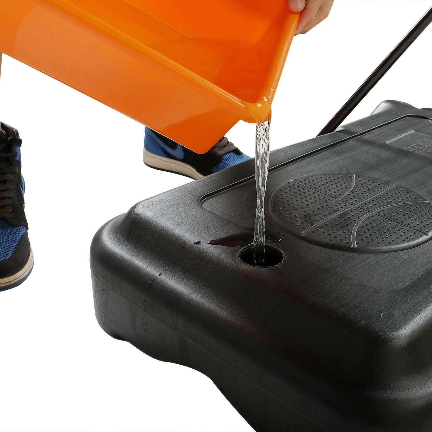 Dodensha Portable Removable Basketball Stand Kids Junior Height-Adjustable Hoop Stand with Wheels for Child，Black