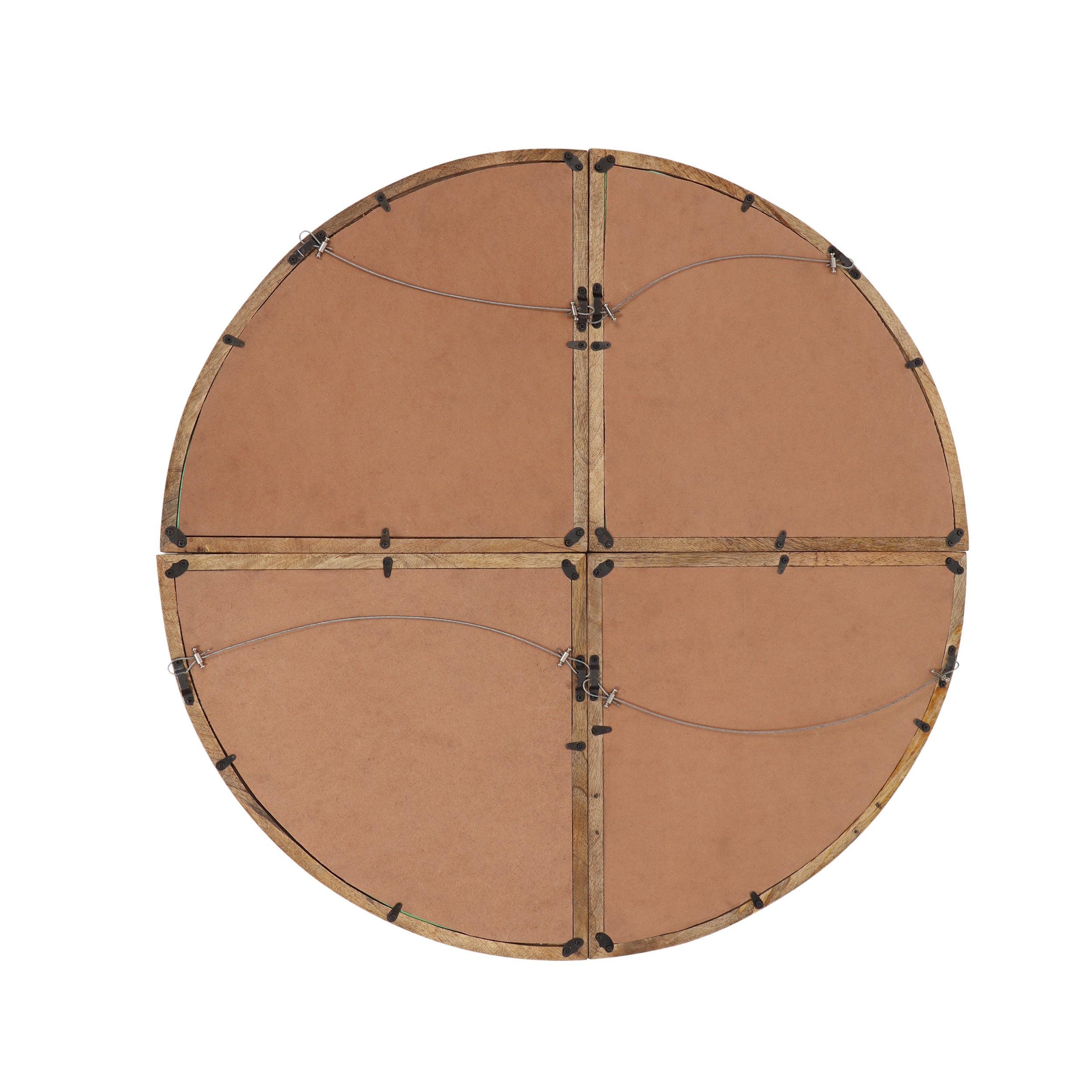 Hodaya Rustic Round Pie Mirror