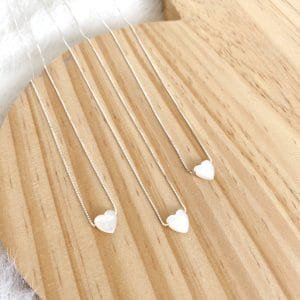 Colar Coração Madrepérola