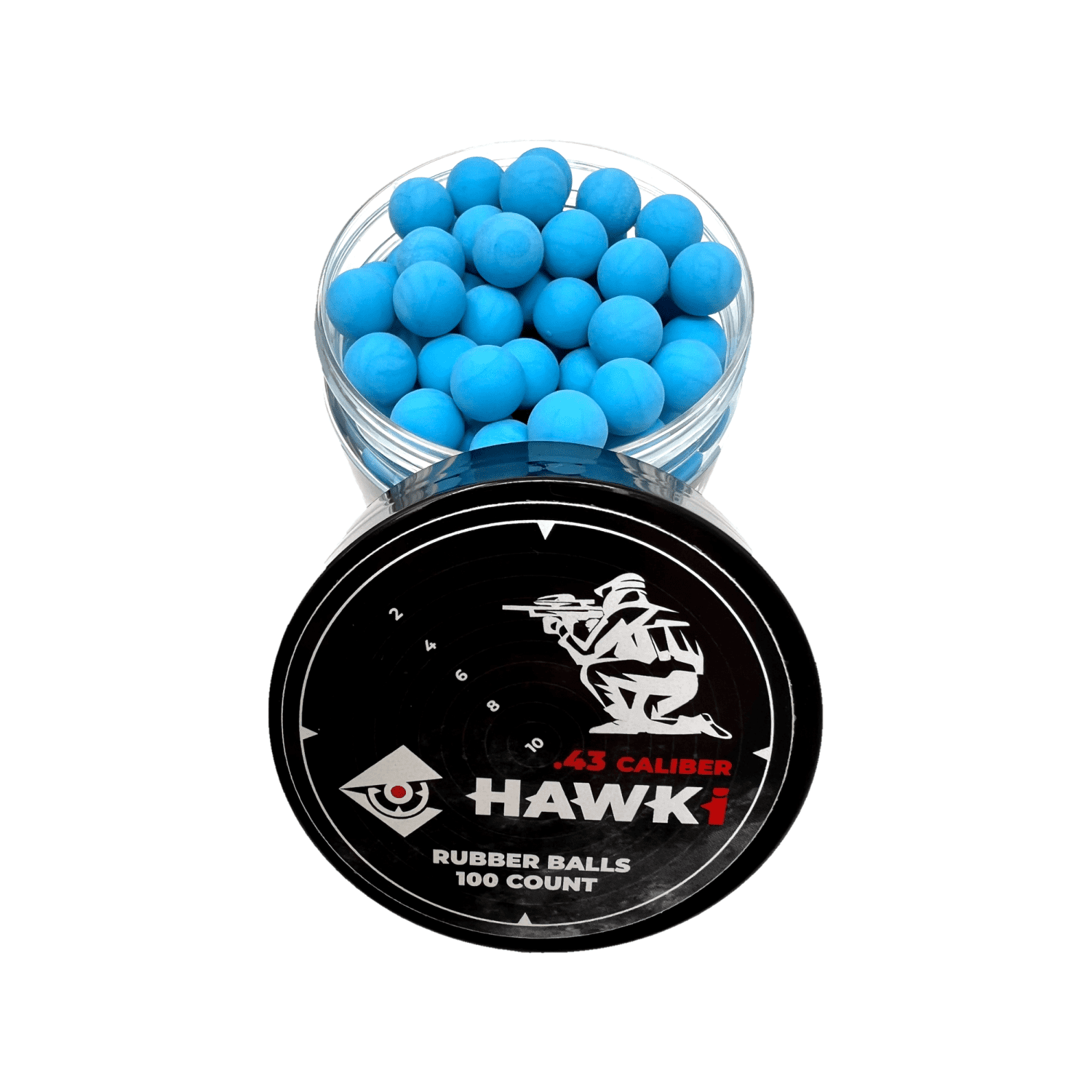 Hawki .43 Cal Reusable Training Soft Rubber Balls 100 Pack (Blue)