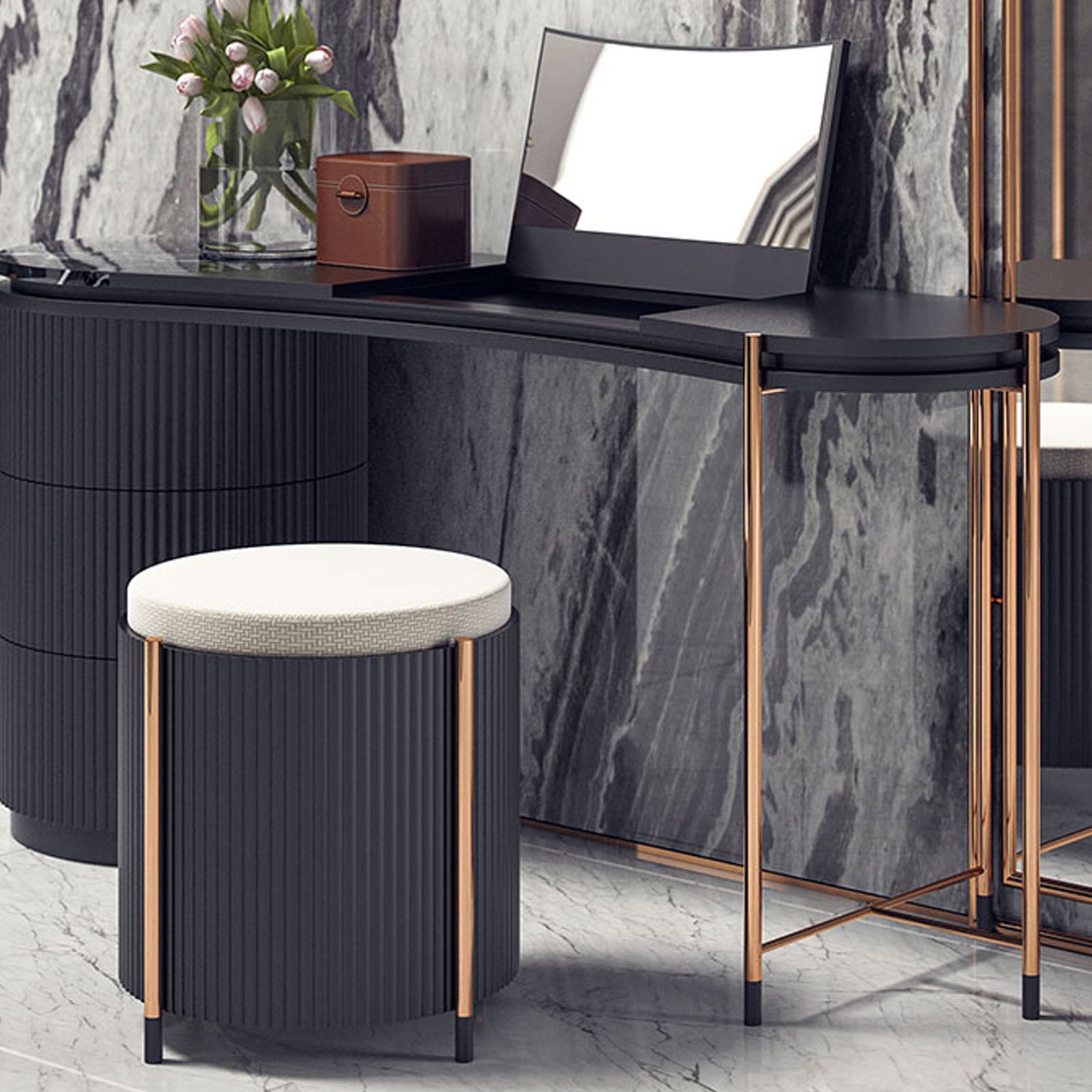 Dali Marble Dresser + Mirror