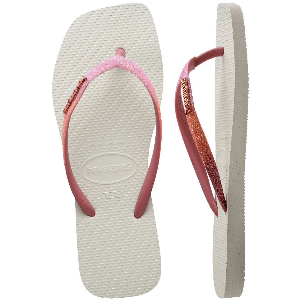 Chinelo Havaianas Slim Square Glitter Mix