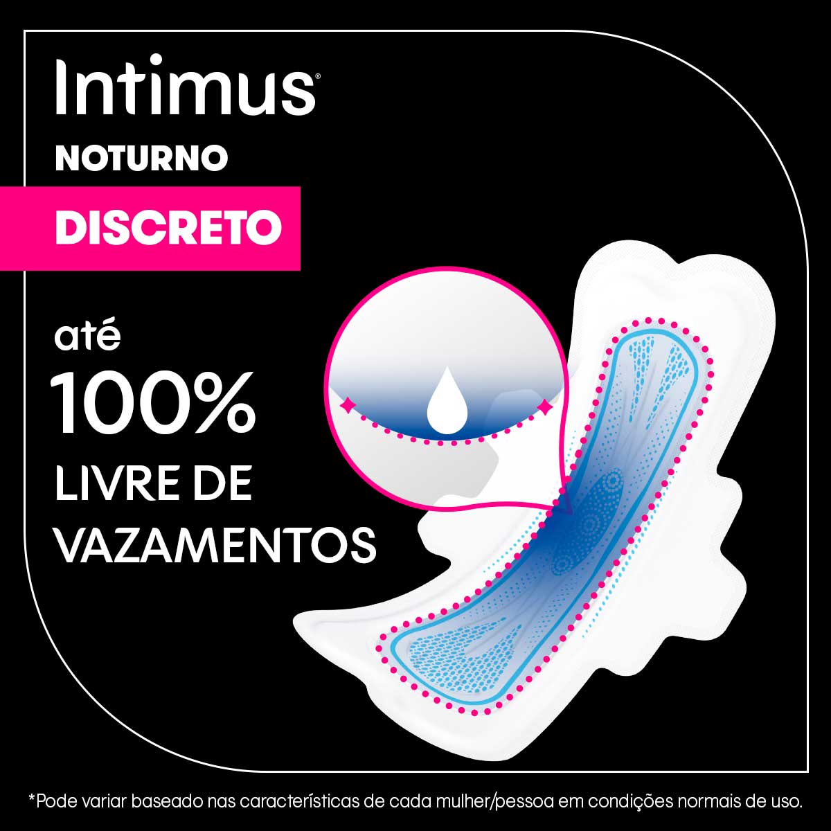 Absorvente Intimus Noturno Discreto C/Abas 14 Unidades