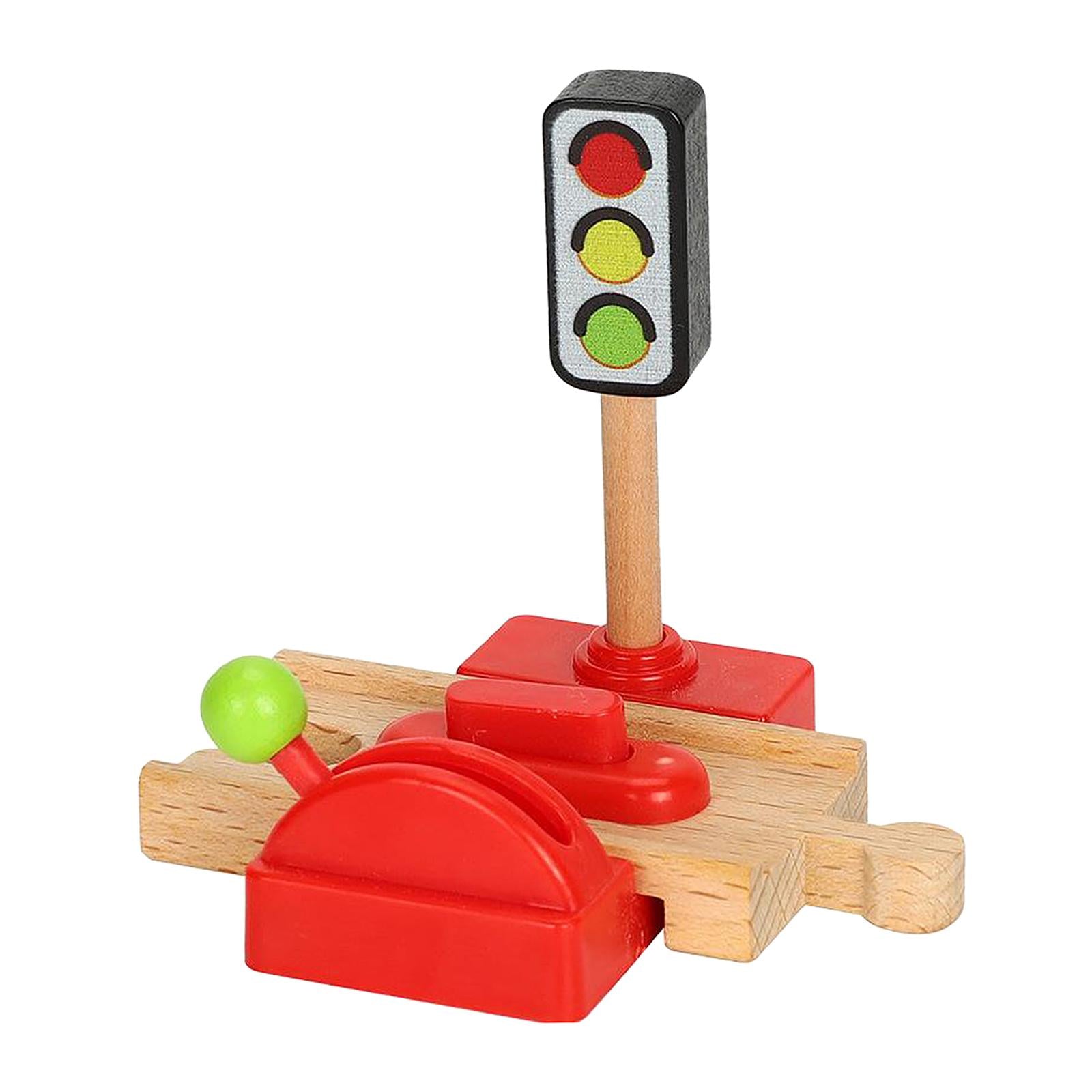 Realistic Wood Train Accessories Building Railway Train Child Toy for Crossroad