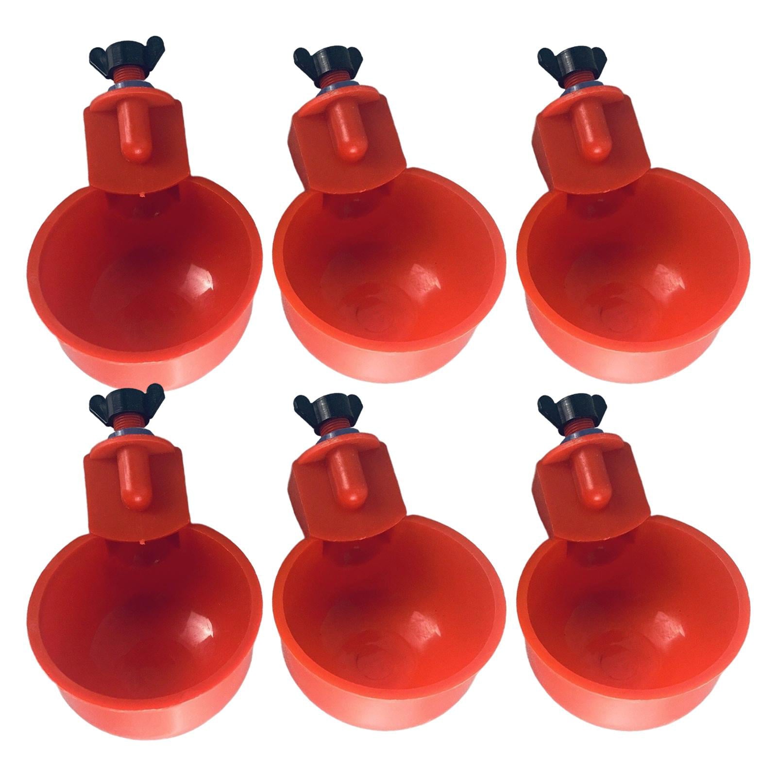 6 Count Automatic Chicken Water Bowl Premium with Water Control Valve ， Easily Connected with Buckets and Pipes