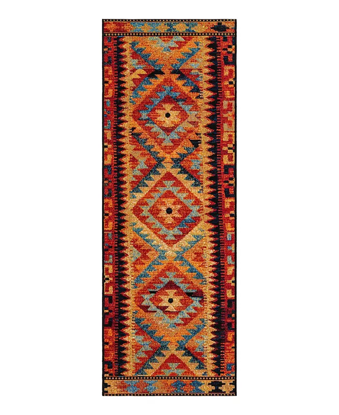 Bayshore Home Oushak Outdoor OUS02 2' x 6' Runner Area Rug