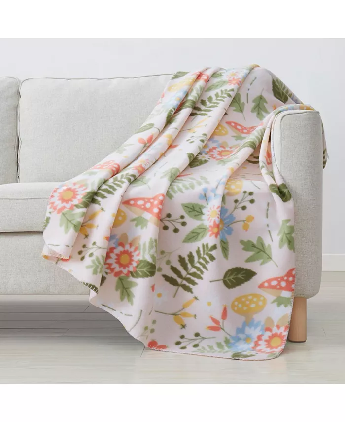 Birch Trail Infinity Home Spring Printed Fleece Throw， 50