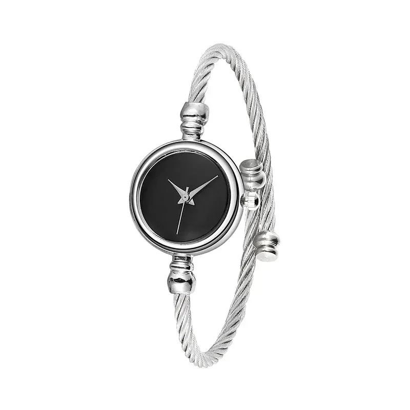 LIUYANGTIAN Simple Women Watches Stainless Steel Retro Ladies Quartz Wristwatch Small Gold Bangle Bracelet Luxury Chain Watch