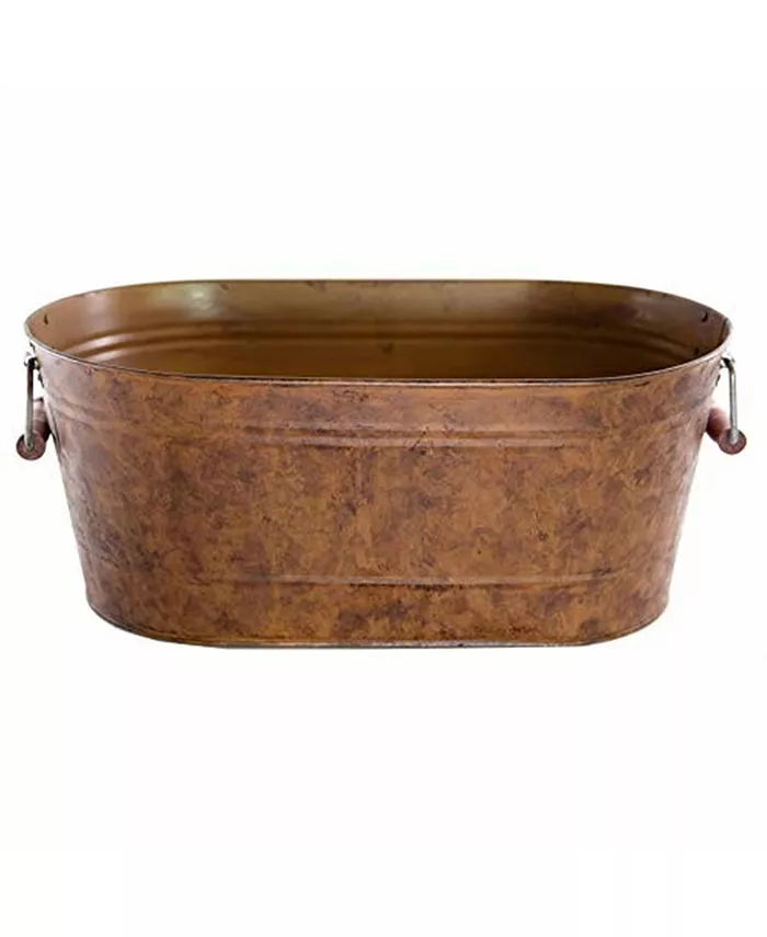 Gardener's Select Gardener Select Farmhouse Collection Oval Planter w  Handles 17.5