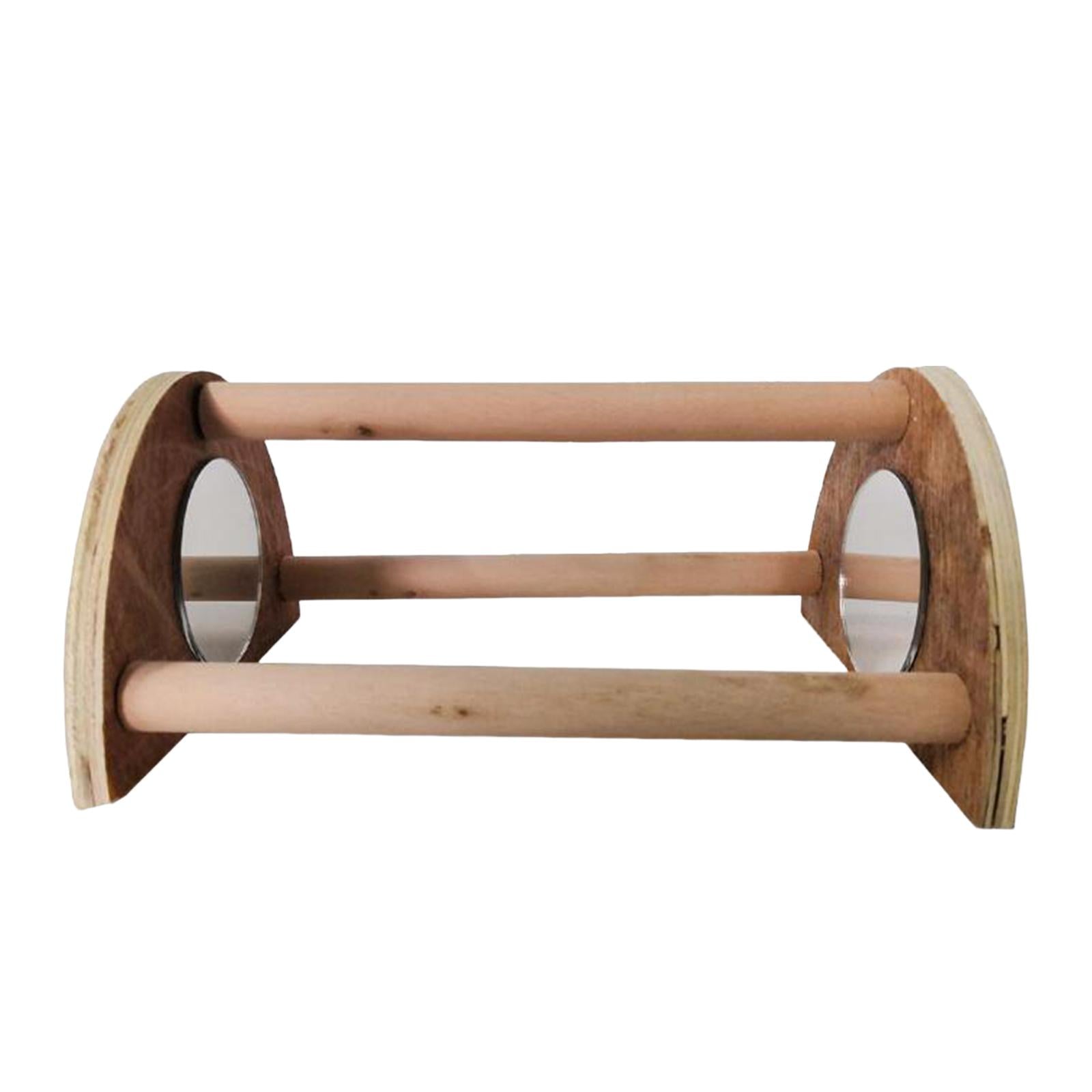 Chick Perch， Chicken Wooden Strong Roosting Bar with Mirror， Training Sleeping Perch Standing for Coop and Brooder Chick Hens Silkies Quail Chicken