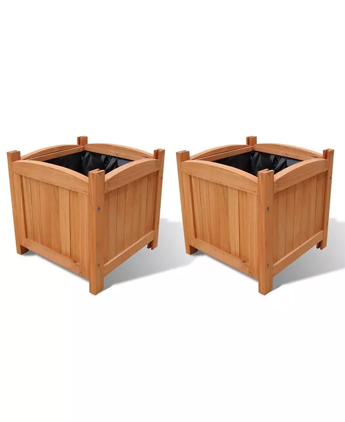 vidaXL Wooden Raised Bed 11.8
