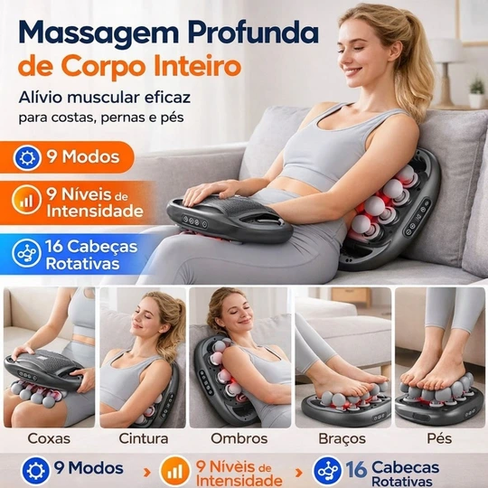 💆‍♂️O massageador profissional para uso diário que relaxa, regenera e estimula os músculos de todo o corpo ✨