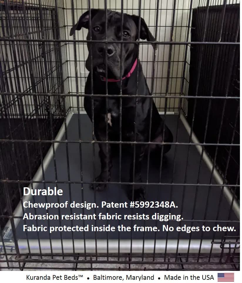 Kuranda Aluminum Dog Bed -Heavy Duty Vinyl Fabric  (Orthopedic Chewproof Elevated)