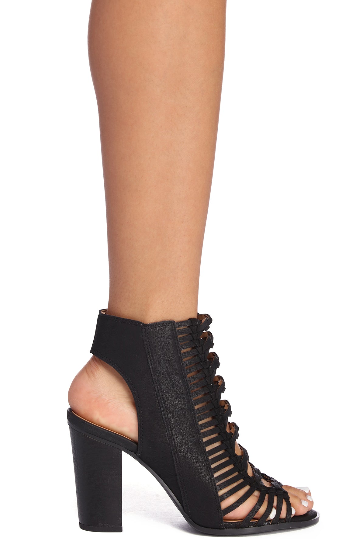 Braided Open Booties