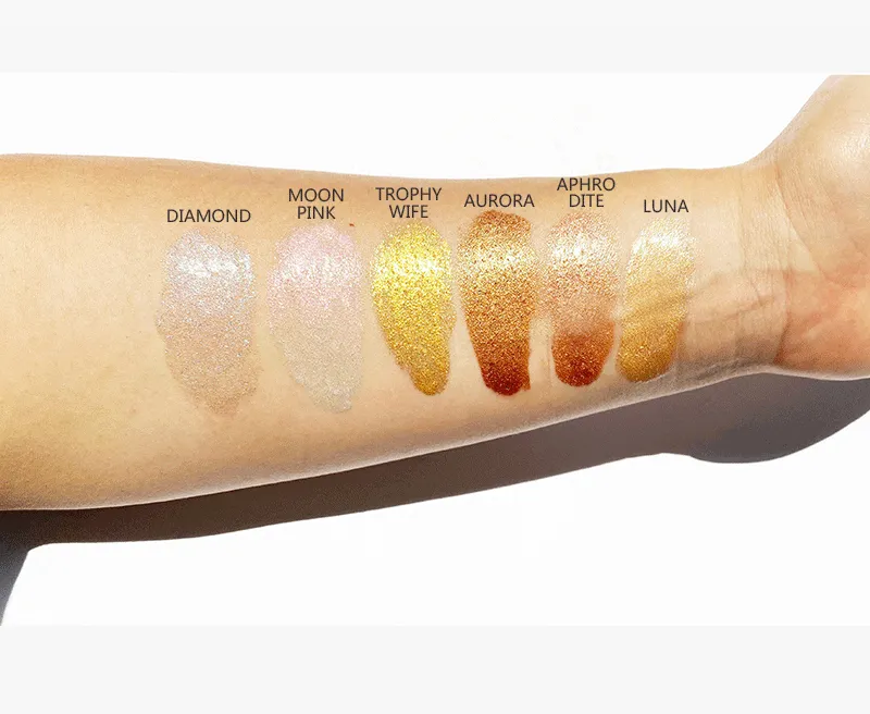 Private Label Shimmer Body Oil Bronze Face Highlighter Illuminator body Makeup