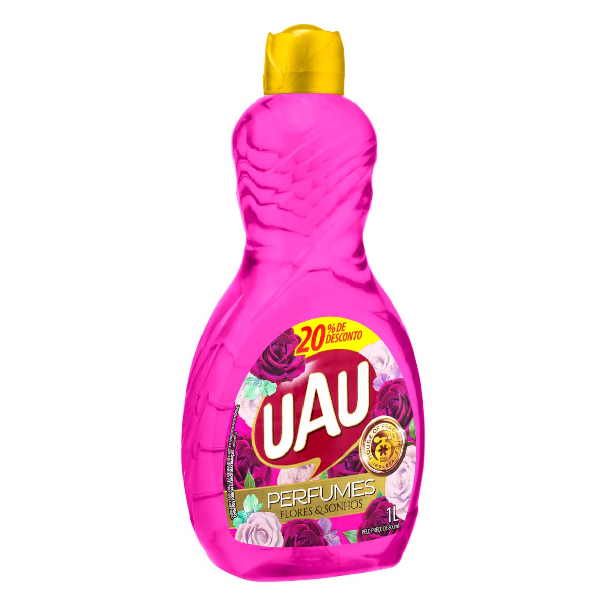 Limpador Perfumado Flores & Sonhos Uau Perfumes Frasco 1l Gratis 20% de Desconto