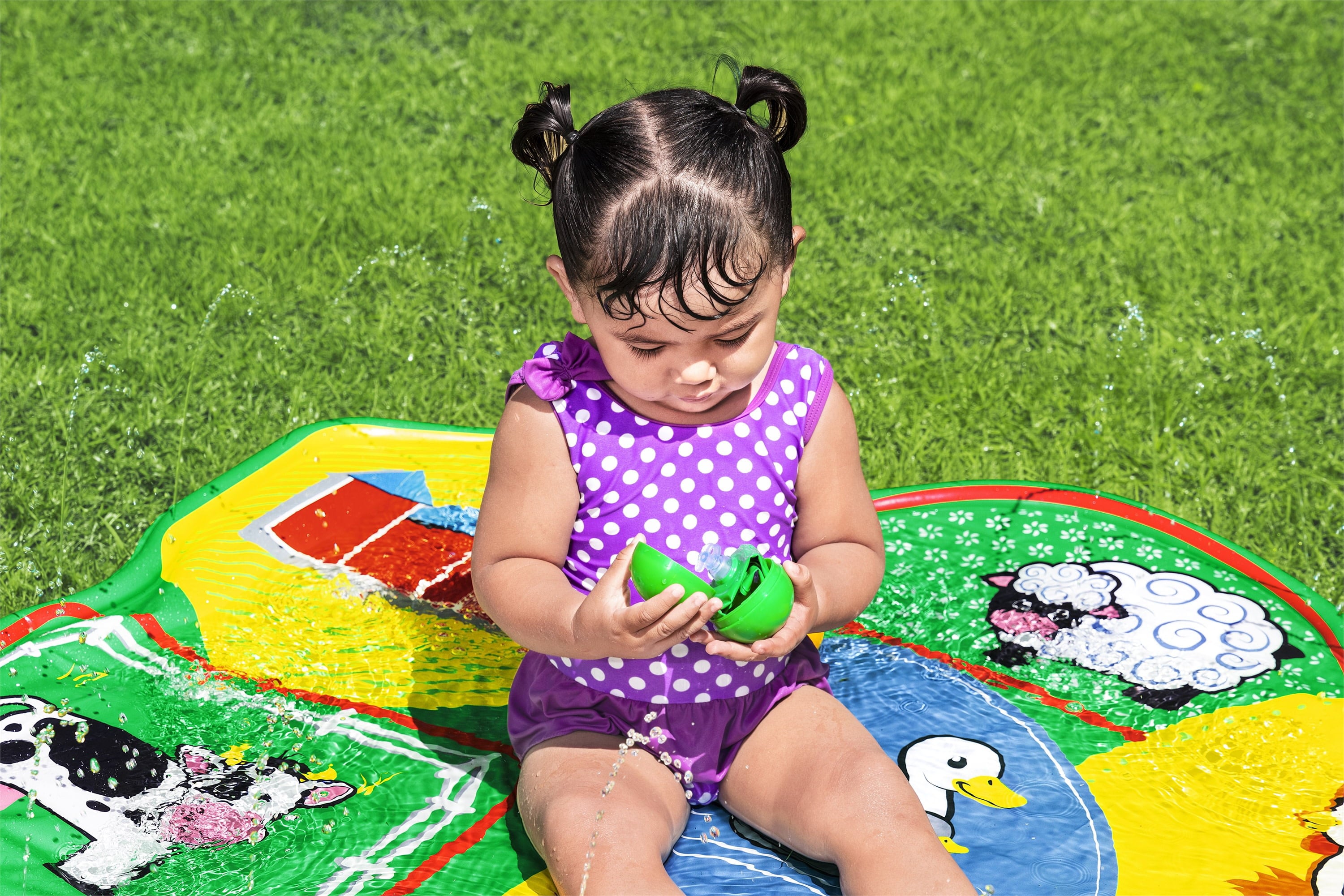 H2OGO! Lil' Barnyard Babies Toddler Multicolor Sprinkler Splash Pad 65 in. x 44 in.