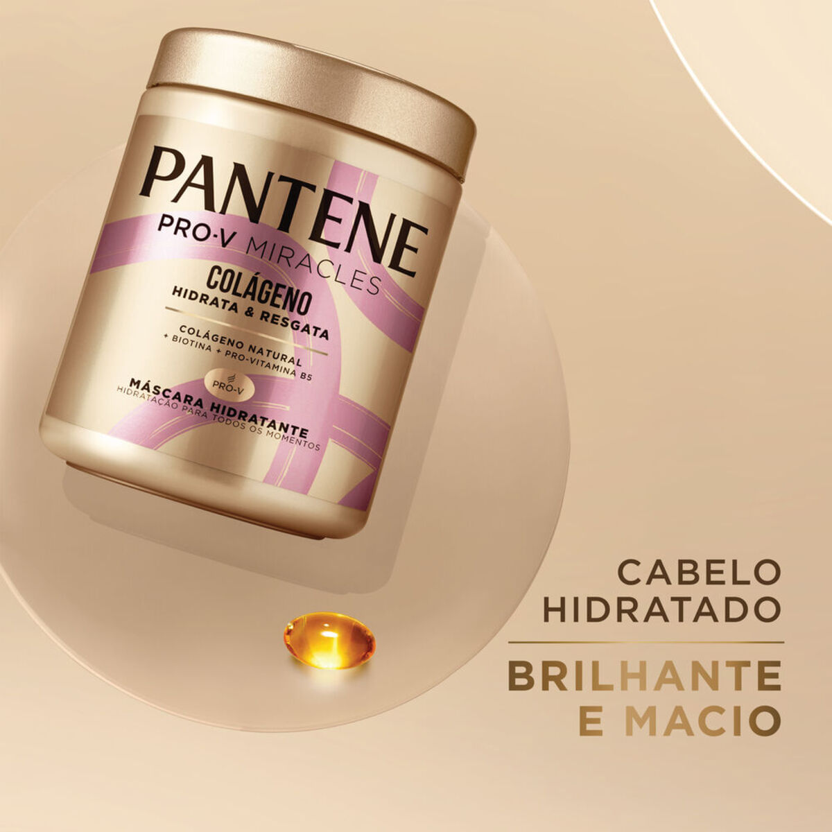 Mascara de tratamento Pantene Pro-V Miracles Colageno Hidrata e Resgata 550ml